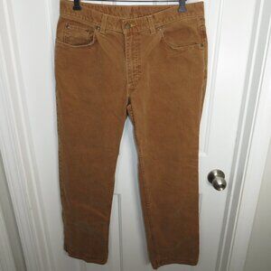 Bills Khakis Jeans Mens 34Wx30 Brown Denim Pants Stretch USA Duck Straight Leg